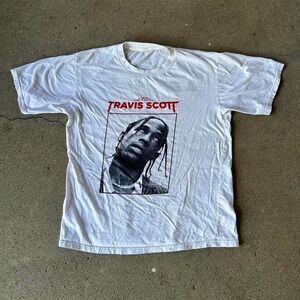 Men's Travis Scott streetwear graphic hip hop rap tee shirt tshirt